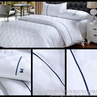 宾馆主题酒店纯棉四件套 60支贡缎斜纹床单被套